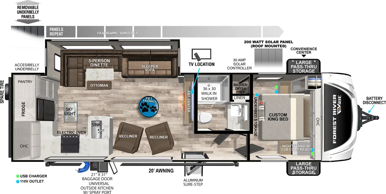 Vibe 2600RK Floorplan